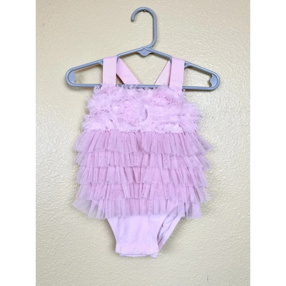 MudPie Baby Girls Lil' Cupcake One Piece Dress 0-6M NWT